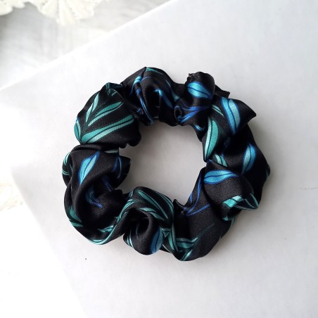 Scrunchie mini satyna liście