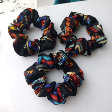 Scrunchie mini satyna wzory