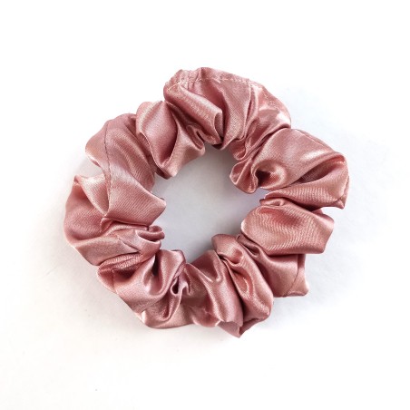 Scrunchie mini satyna brudny róż