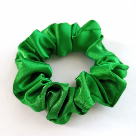 Scrunchie mini satyna jasna zieleń