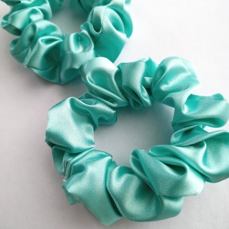 Scrunchie mini satyna mięta