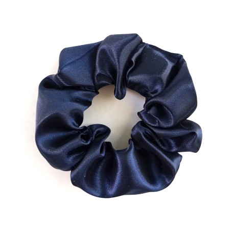 Scrunchie mini satyna granatowy