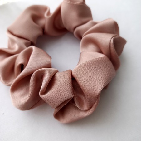 Scrunchie mini jedwab brudny róż